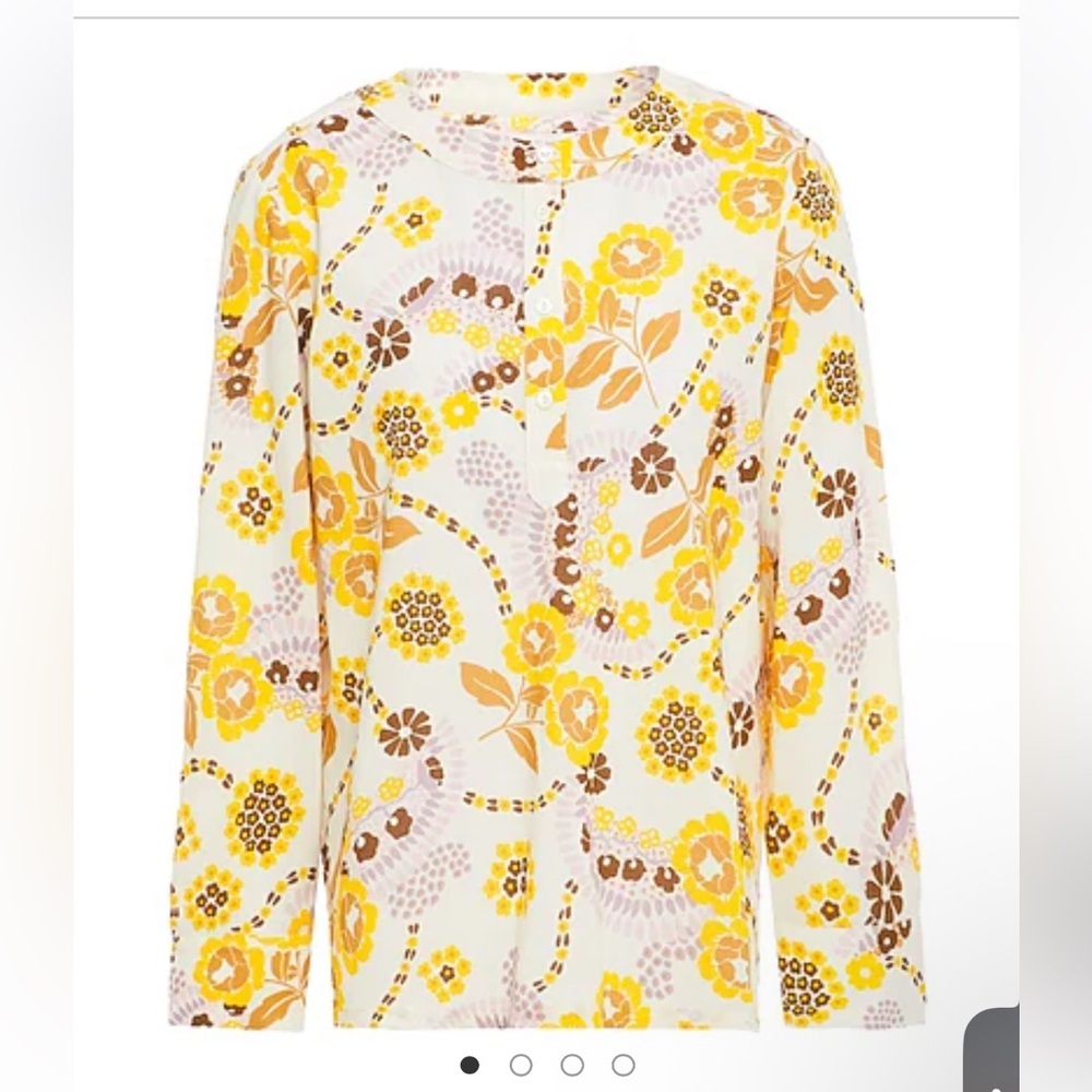NWT A.P.C. Yellow and Brown Floral Blouse